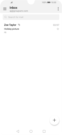 Press the new email icon.