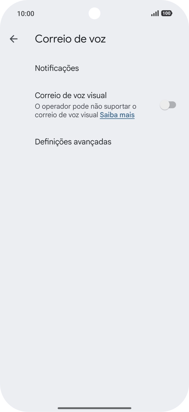 Prima Definições avançadas.
