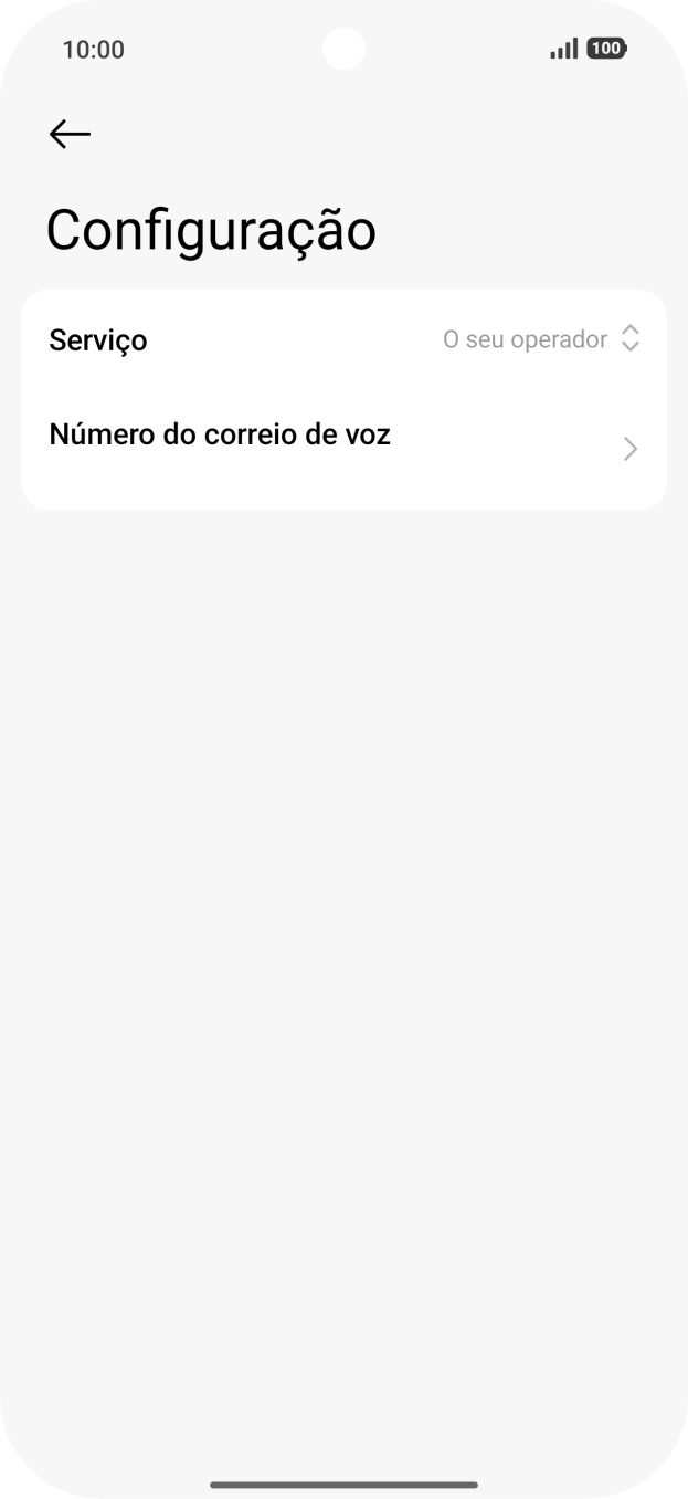 Prima Número do correio de voz.