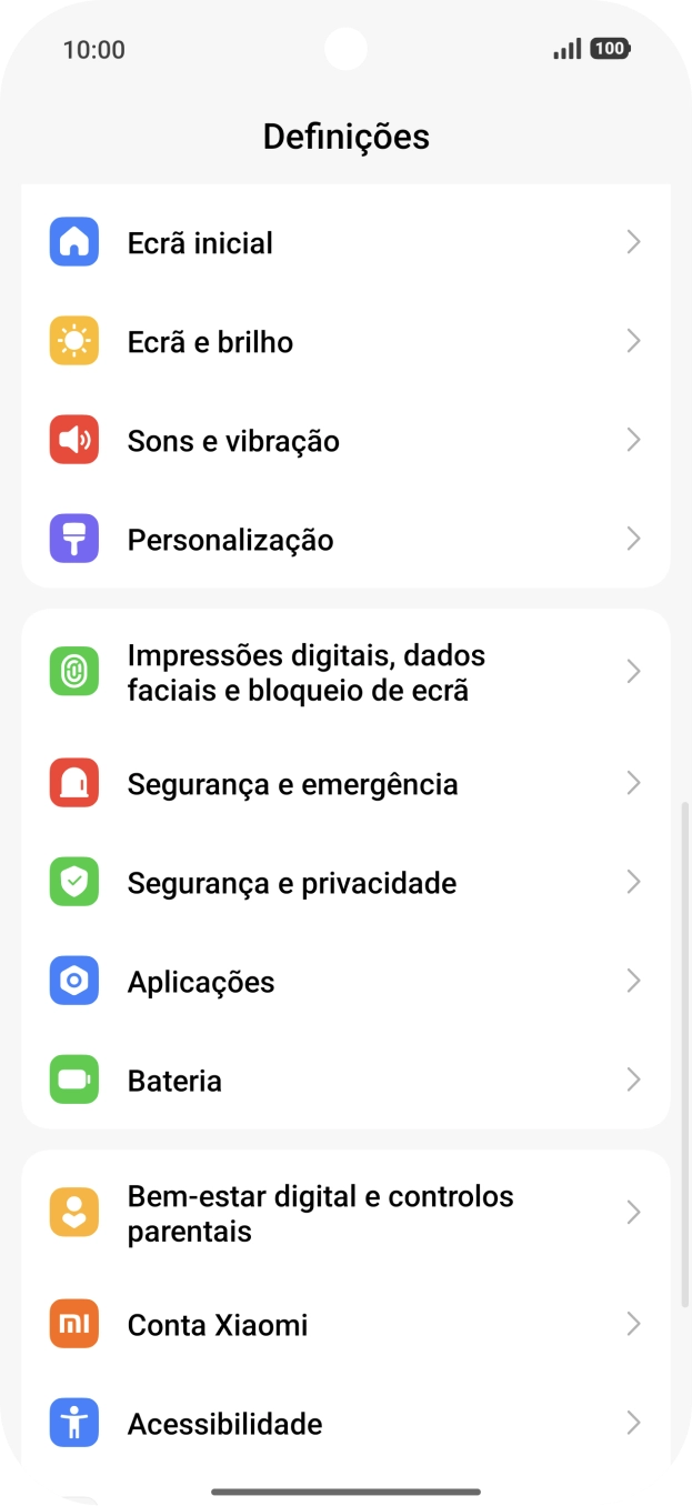 Prima Impressões digitais, dados faciais e bloqueio de ecrã.
