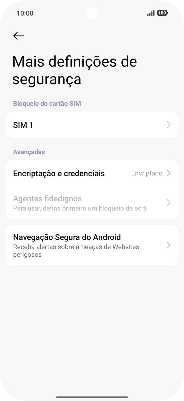 Prima o nome do cartão SIM.