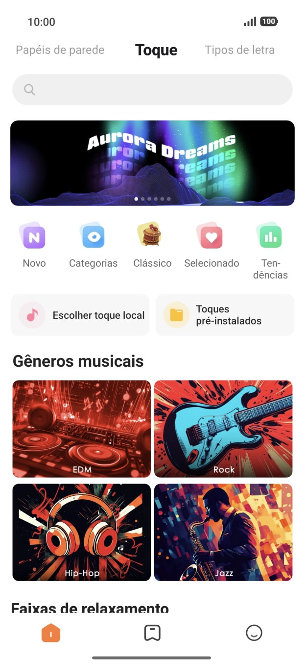 Se pretender escolher um tom de toque diferente do predefinido, prima Escolher toque local e siga as indicações no ecrã para escolher o tom de toque pretendido.