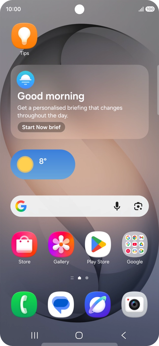 Press and hold the required app icon.