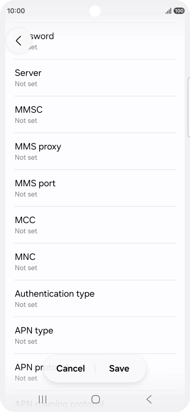 Press MMS proxy.