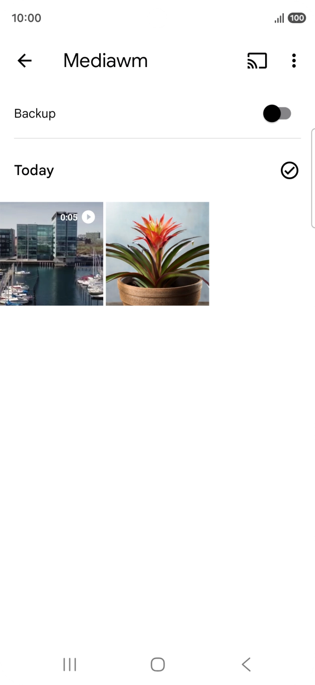 Go to the media content you want to cast from your phone.