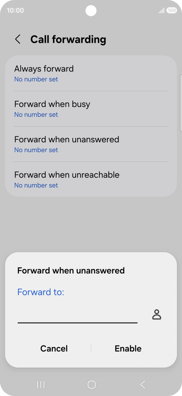 Key in +61101 and press Enable.