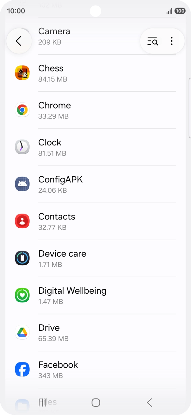 Press the required app.