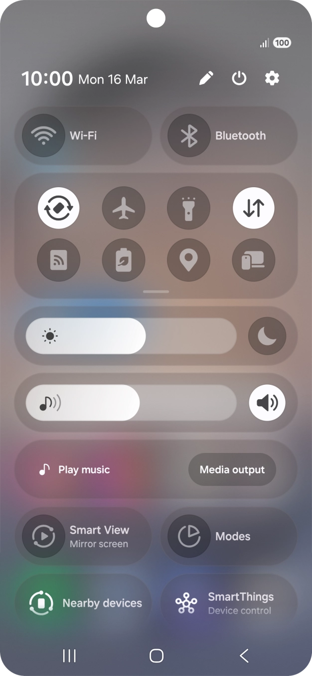 Press the settings icon.