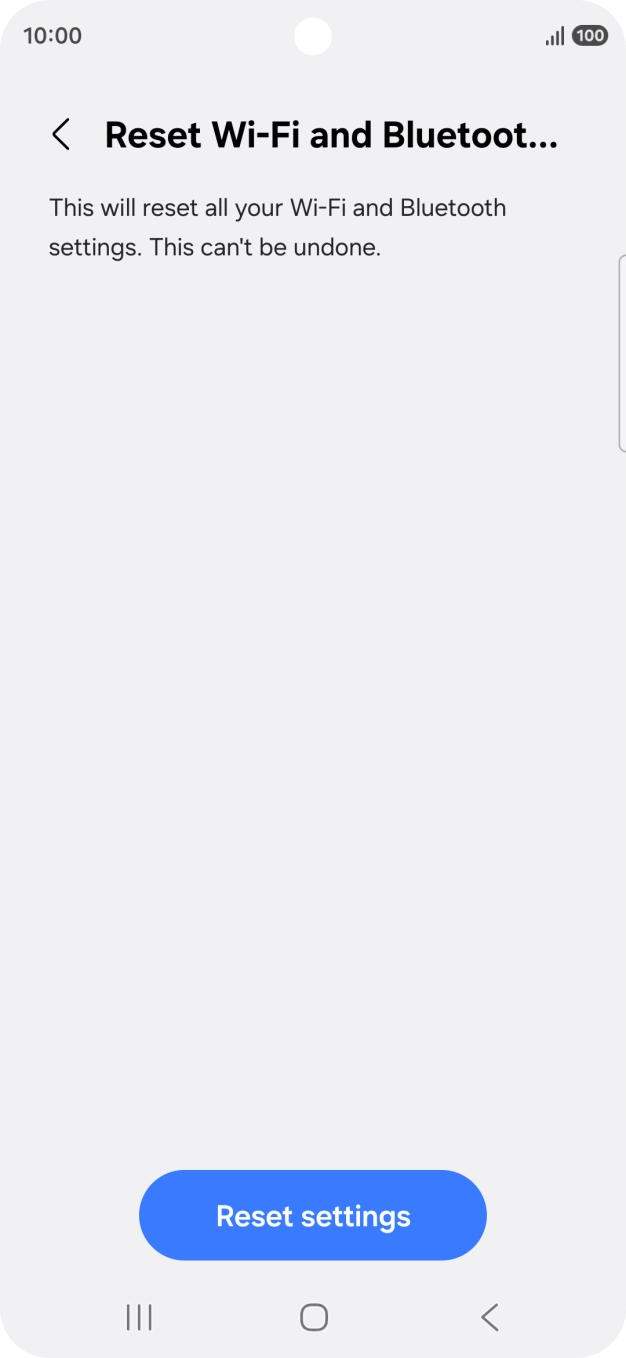 Press Reset settings.