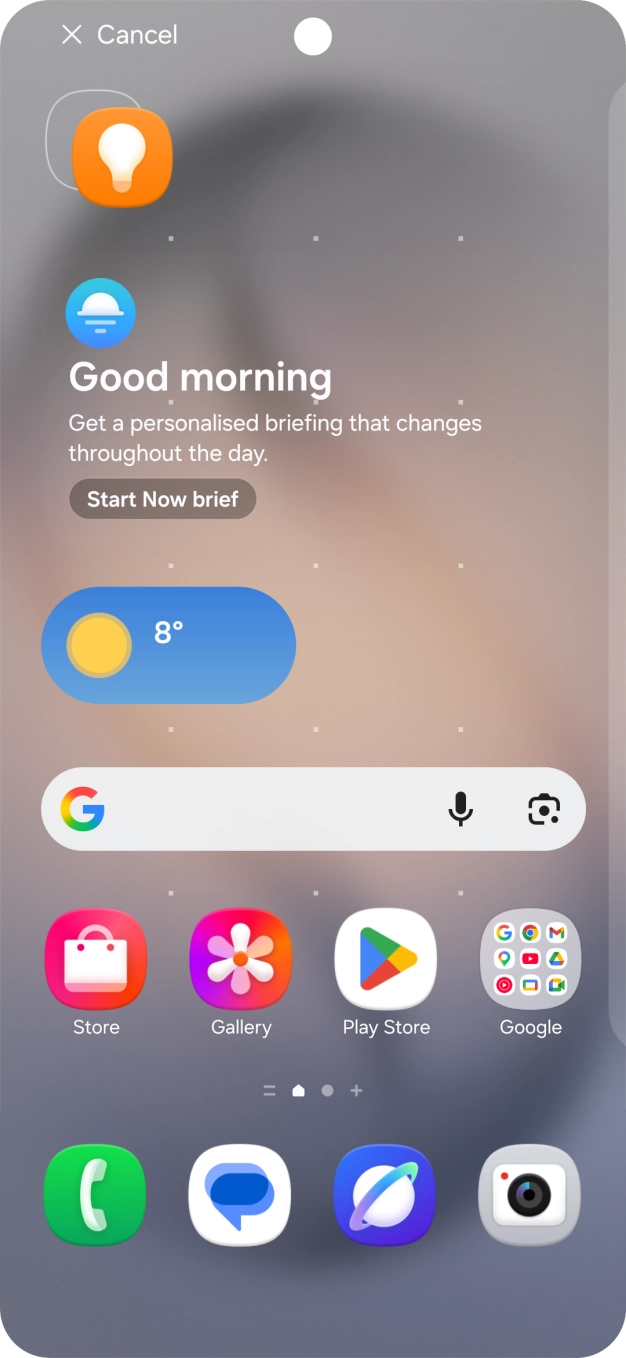 Drag the app icon to the required position on the home screen.