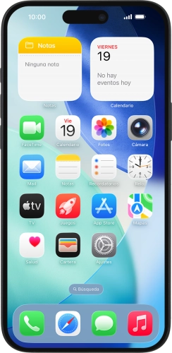 Imagen 1: Vista frontal del Apple iPhone 16 Plus - Black