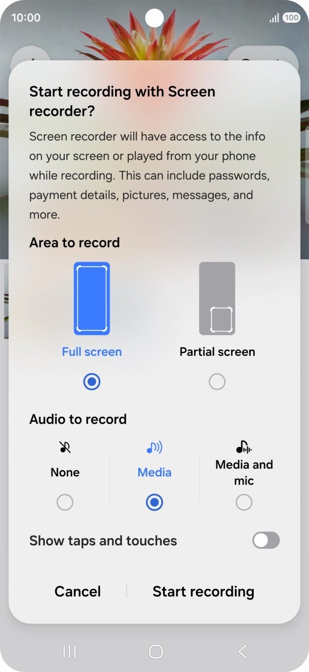 Follow the instructions on the screen to select the required settings.
