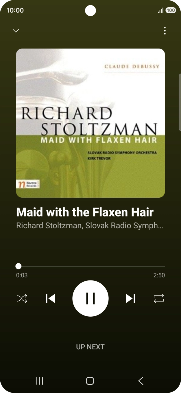 Press arrow right to go to the next audio file.