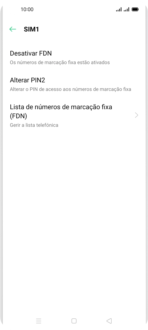 Prima Desativar FDN.