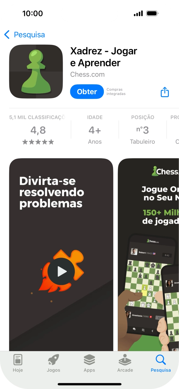 Prima Obter e siga as indicações no ecrã para instalar a app.