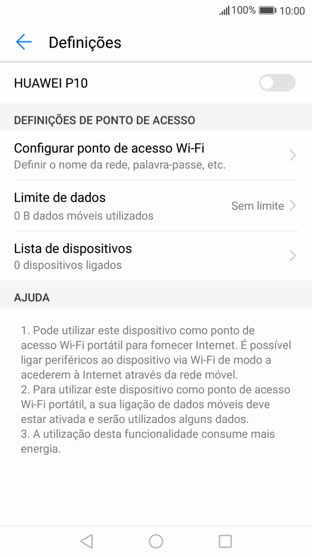 Prima Configurar ponto de acesso Wi-Fi.