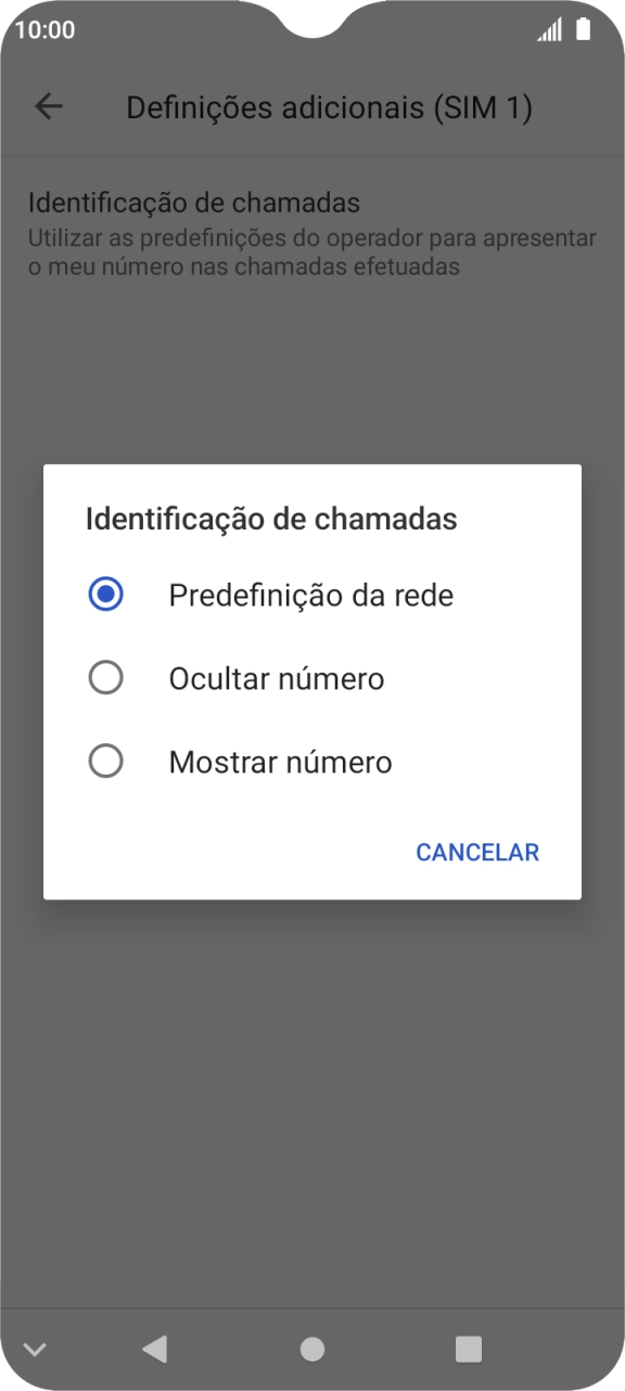 Prima Mostrar número para ativar a visualização do seu número.