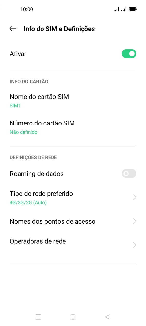Prima Nomes dos pontos de acceso.