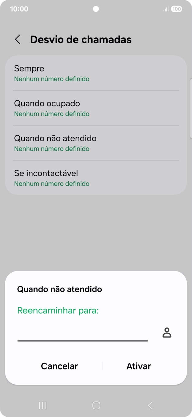 Introduza 123 e prima Ativar.