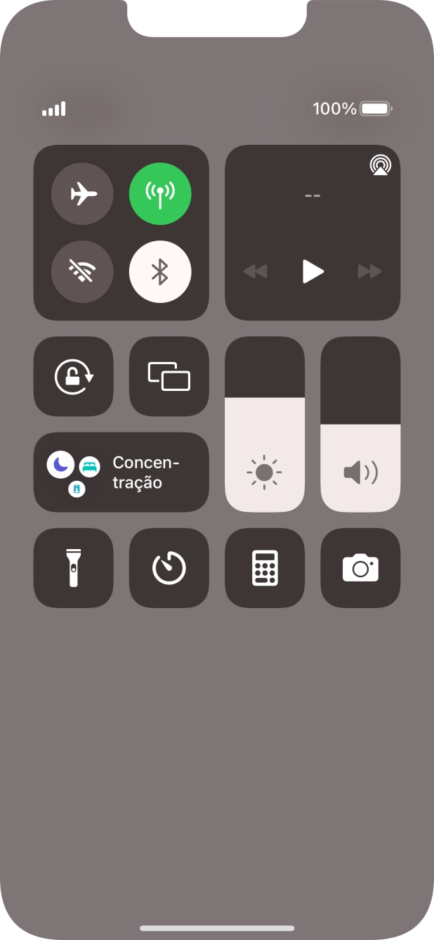 Prima o ícone de modo de voo para ativar ou desativar a função.
