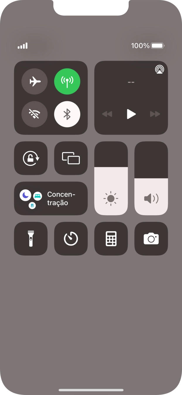 Prima o ícone de modo de voo para ativar ou desativar a função.