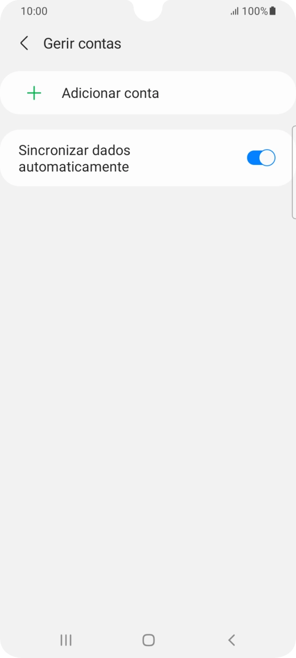 Prima Adicionar conta.