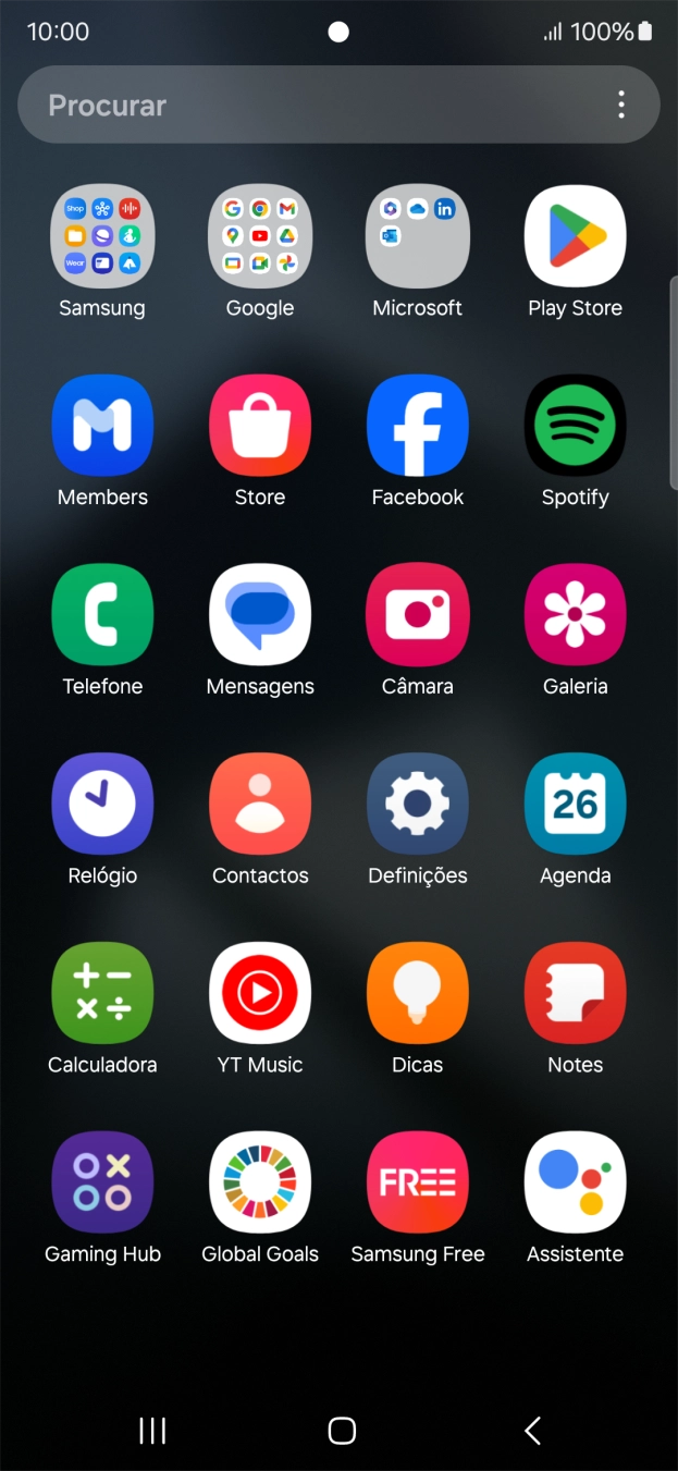 Prima Galeria e vá até à pasta pretendida.