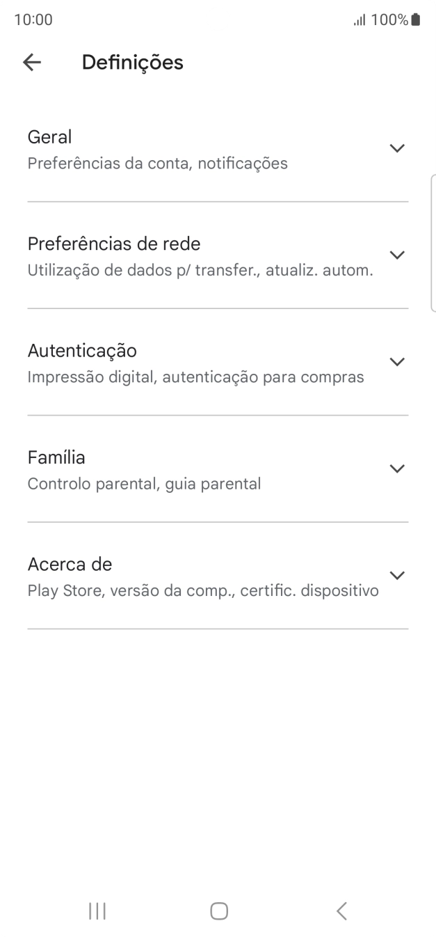 Prima Preferências de rede.