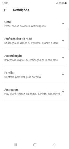 Prima Preferências de rede.