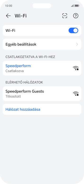 Húzd az ujjad felfelé a kijelző aljáról, hogy visszatérj a kezdőképernyőhöz.