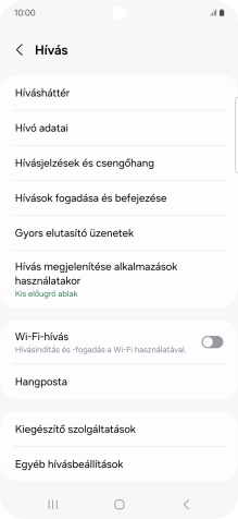 Válaszd a Kiegészítő szolgáltatások lehetőséget.