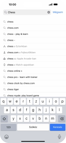 Válaszd a Keresés lehetőséget.