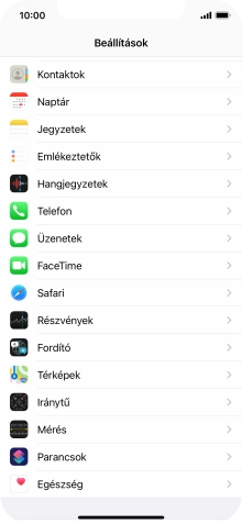 Válaszd az Üzenetek lehetőséget.