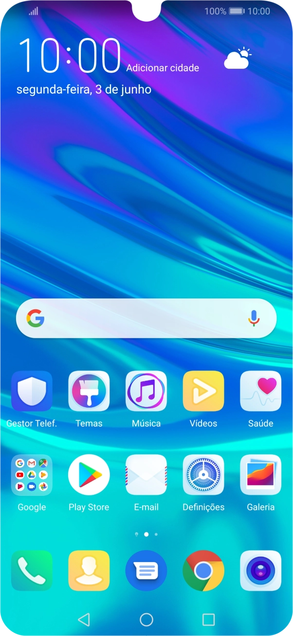 Prima o ícone de telefone.