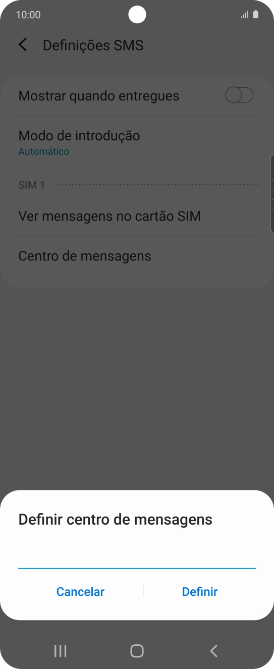 Introduza +351911616161 e prima Definir.