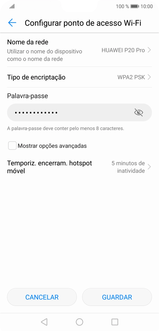 Prima Nome da rede.