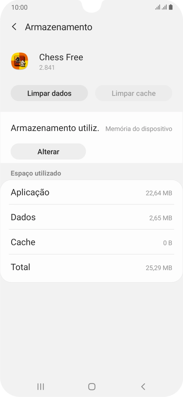 Prima a tecla de início para terminar e voltar ao ecrã inicial.