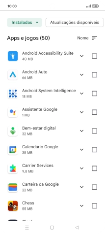 Prima a app pretendida.
