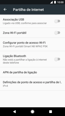 Prima Configurar ponto de acesso Wi-Fi.
