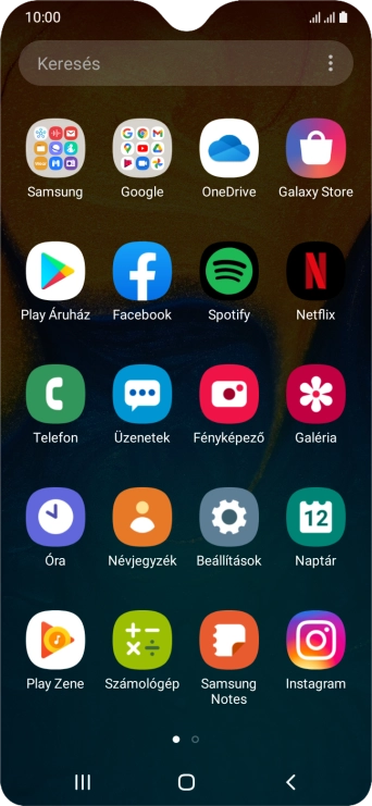 Válaszd a Névjegyzék lehetőséget.