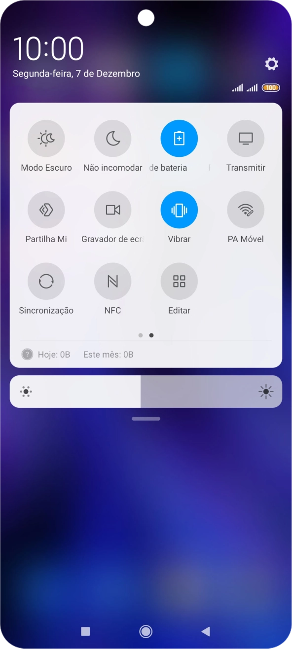 Prima a tecla de início para terminar e voltar ao ecrã inicial.
