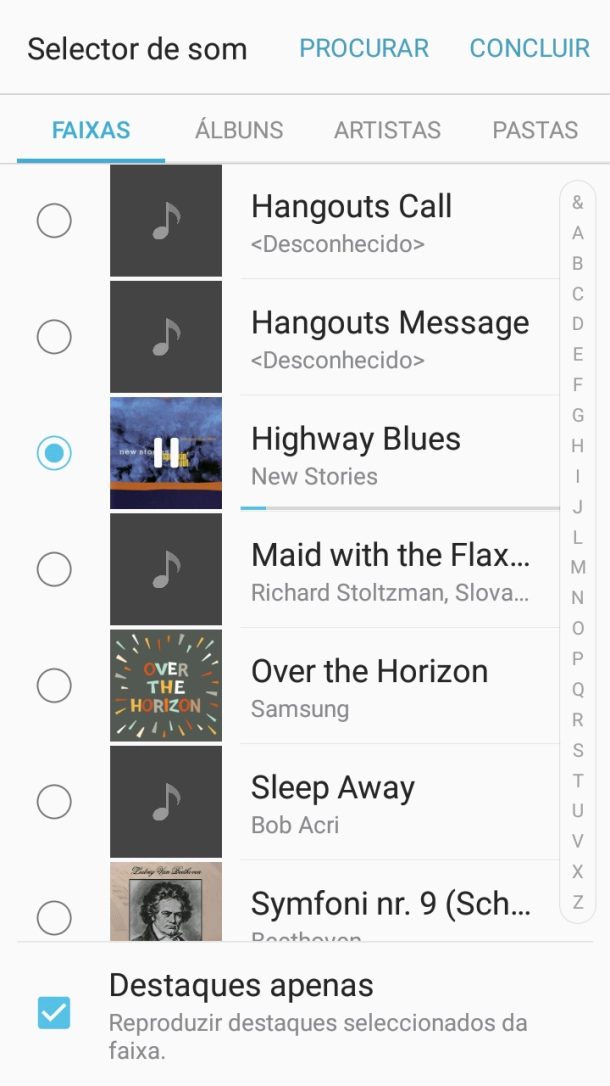 Quando tiver encontrado o tom de toque que pretende, prima CONCLUIR.