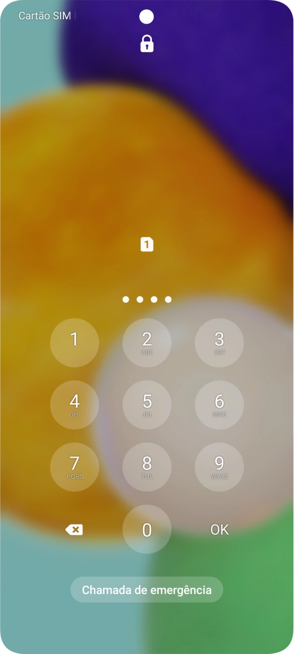 Se necessário, introduza o código PIN e prima OK.