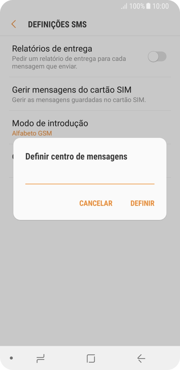 Introduza +351911616161 e prima DEFINIR.