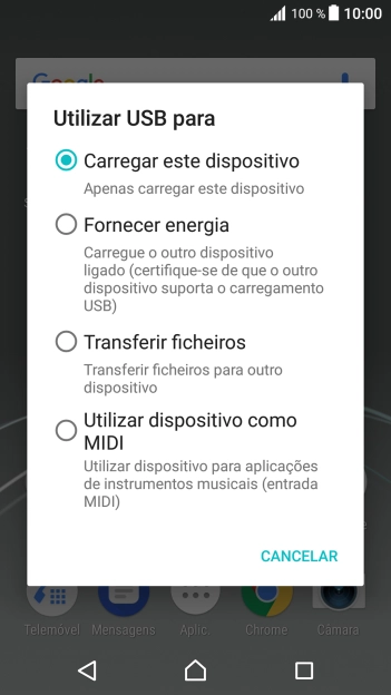 Prima Transferir ficheiros.