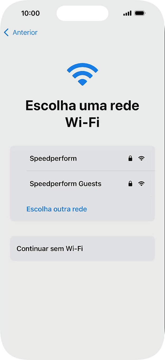 Prima a rede Wi-Fi pretendida.