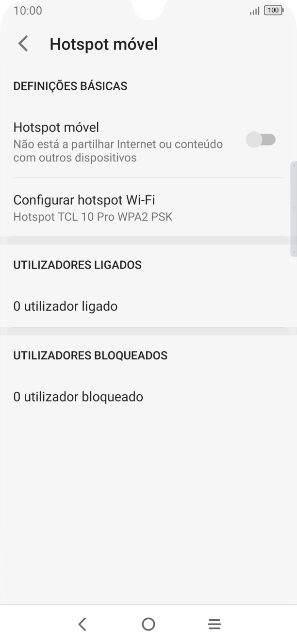Prima Configurar hotspot Wi-Fi.