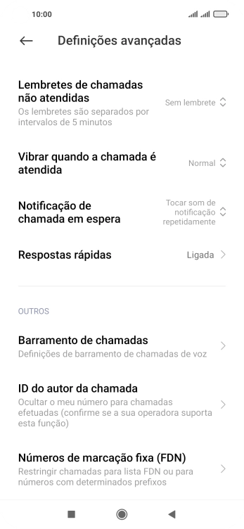 Prima ID do autor da chamada.