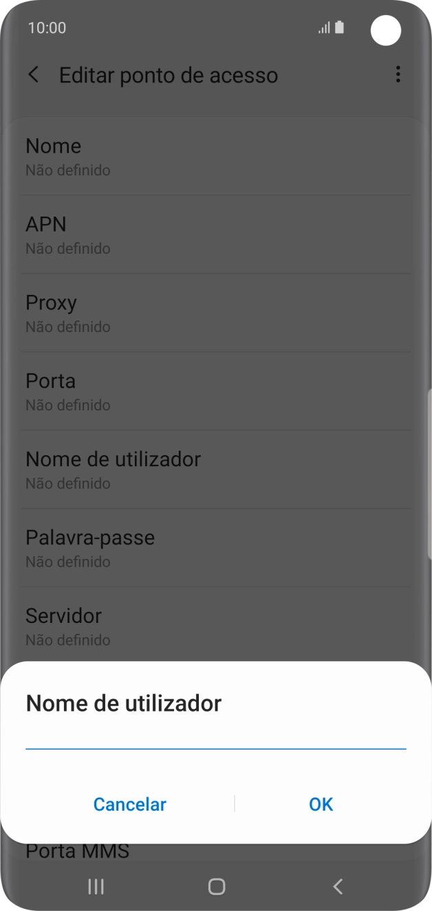 Introduza vodafone e prima OK.
