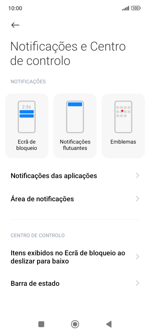 Prima Notificações das aplicações .